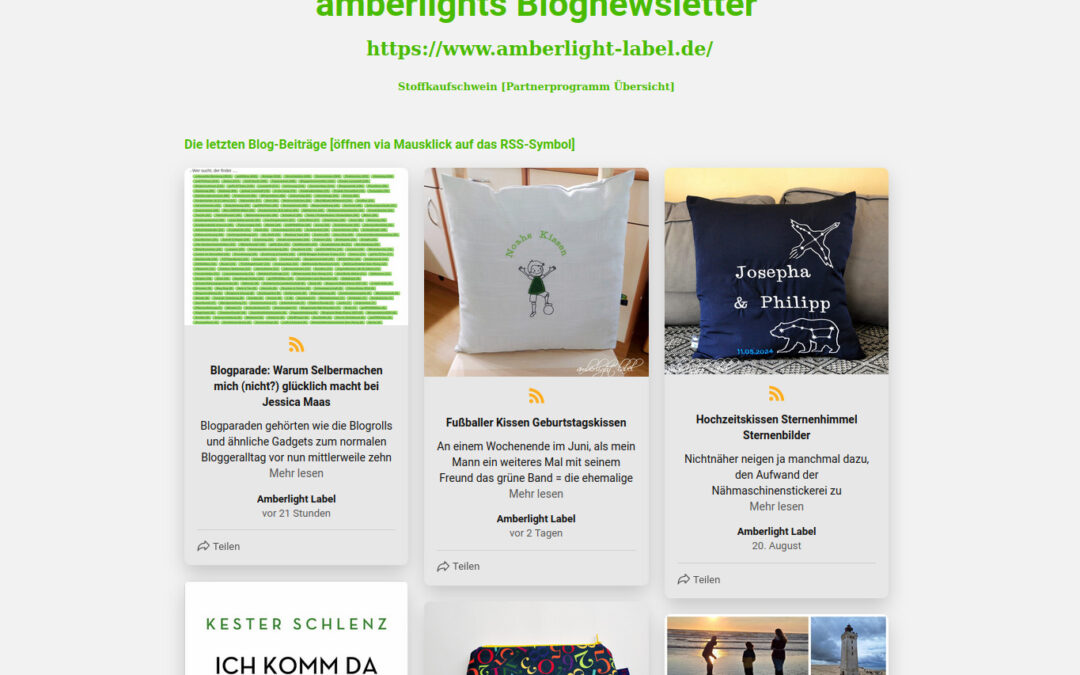 amberlights Blognewsletter blogspot RSS