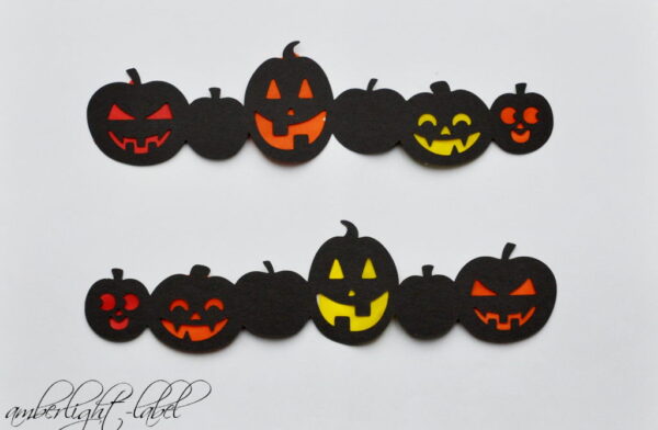 Halloween Mumiengläser Türschmuck Pumpkin Border